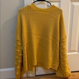 NWOT Mustard Knit Sweater